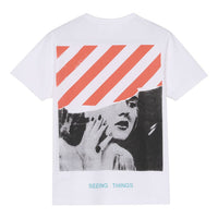 Men's Off-White Marilyn Monroe Printing Short Sleeve White T-Shirt OMAA002F171850470188