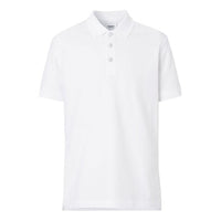 Men's Burberry SS21 Mesh Cotton Short Sleeve Polo Shirt White 80288721