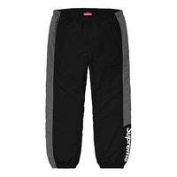 Supreme FW19 Side Logo Track Pant logo Casual Pants Unisex Black SUP-FW19-052