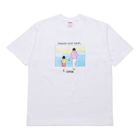 Supreme FW19 Week 1 Heaven and Earth Tee Printing Short Sleeve Unisex White SUP-FW19-193