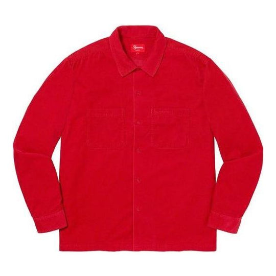 Supreme FW19 Week 15 Corduroy Shirt 'Red' SUP-FW19-10820