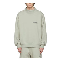 Fear of God Essentials FW21 Mock Neck Sweatshirt Green Concrete FOG-FW21-110