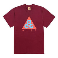 Nike ACG Series Classic Logo Printing Casual Short Sleeve Red Dark red CV1533-638