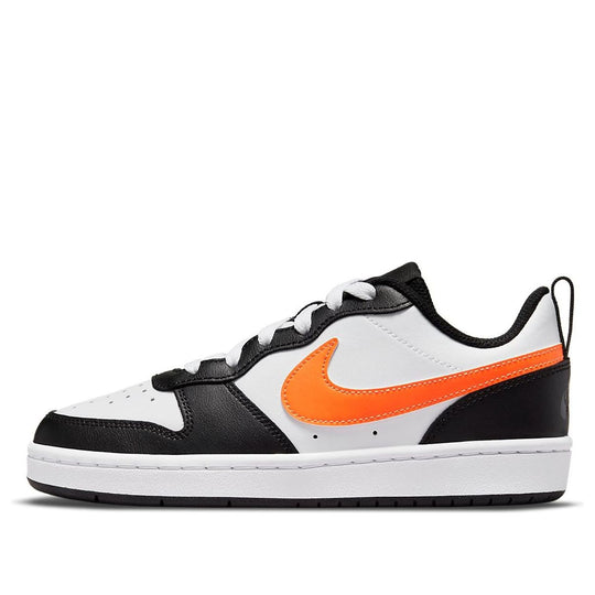 (GS) Nike Court Borough Low 2 'White Black Orange' BQ5448-115