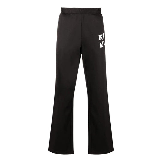 Men's Off-White FW22 Casual Arrow Pattern Sports Pants/Trousers/Joggers Black OMCJ018C99FAB0021001