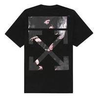 Off-White Painting Arrow Printing Short Sleeve Black OMAA038G20JER0031088