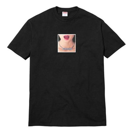 Supreme SS18 Necklace Tee Black Printing Short Sleeve Unisex SUP-SS18-0036