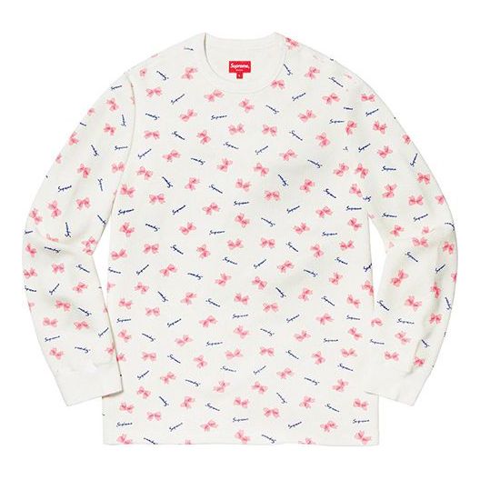 Supreme FW19 Week 11 Bow Waffle Thermal Natural Tee SUP-FW19-1004