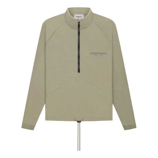 Fear of God Essentials FW21 Half Zip Track Jacket Pistachio FOG-FW21-016