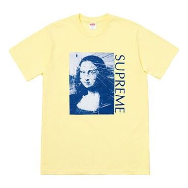 Supreme SS18 Mona Lisa Pale Yellow Tee SUP SS18 446 SneakerSouqq