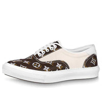 LOUIS VUITTON Trocadero Sneakers 'White Beige with Brown Monogram' 1A7QZ