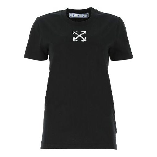 (WMNS) Off-White Printing Short Sleeve Black OWAA049S20JER0091001