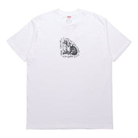 Supreme FW19 Week 17 Eat Me Tee Kitten Printing Short Sleeve Unisex White SUP-FW19-10915