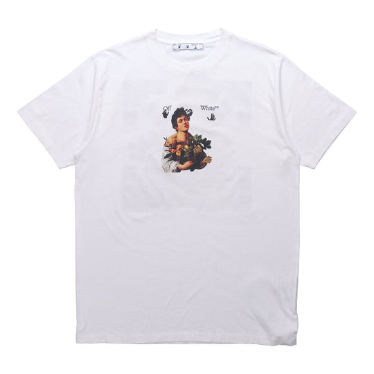 Off-White Caravaggio Boy Slim Tee 'White/Black' OMAA027S21JER0110110