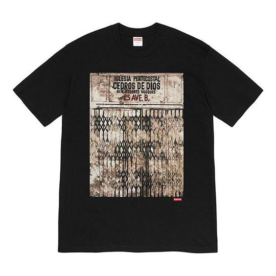 Supreme FW19 Week 12 x Martin Wong Iglesia Pentecostal Black Tee SUP-FW19-1063