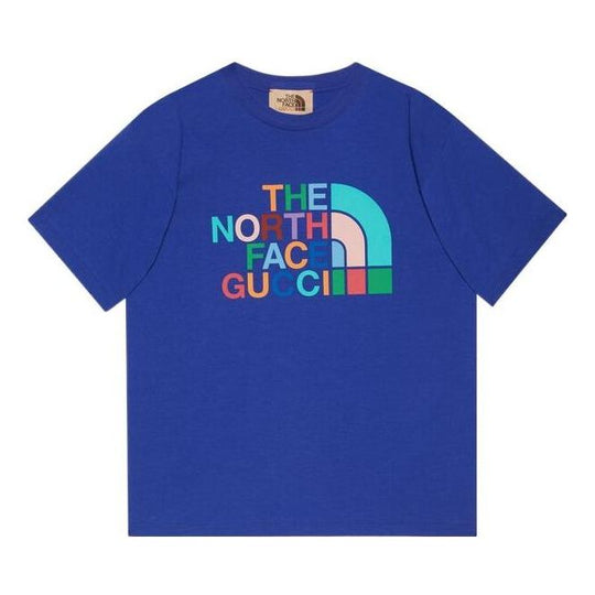 Gucci x The North Face T-shirt 'Blue Multi-Color' 616036-XJDTV-4410