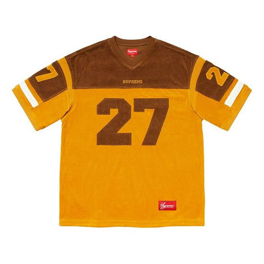 Supreme FW19 Week 8 Velour Football Jersey Tee SUP-FW19-786