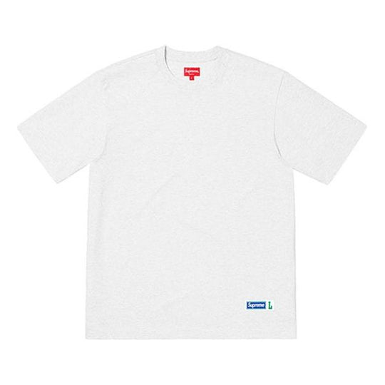 Supreme SS19 Athletic Label Tee Sports Short Sleeve Unisex Gray SUP-SS19-10188