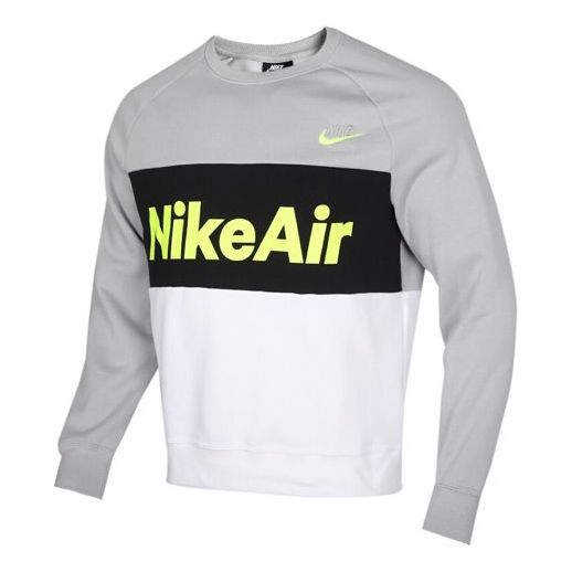 Nike Air Sweatshirts For Men Multi-Color 'Light Gray White Black' CJ4828-077