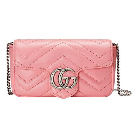 (WMNS) Gucci Marmont Series LeatherBag MIni-Size Pink 476433-DTDCP-5815