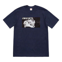 Supreme SS19 Bela Lugosi Tee Vampire Printing Short Sleeve Unisex Navy Blue SUP-SS19-10504