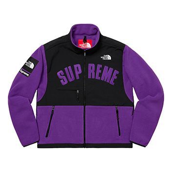 Supreme SS19 x The North Face Arc Logo Denali Fleece Jacket Purple SUP-SS19-548