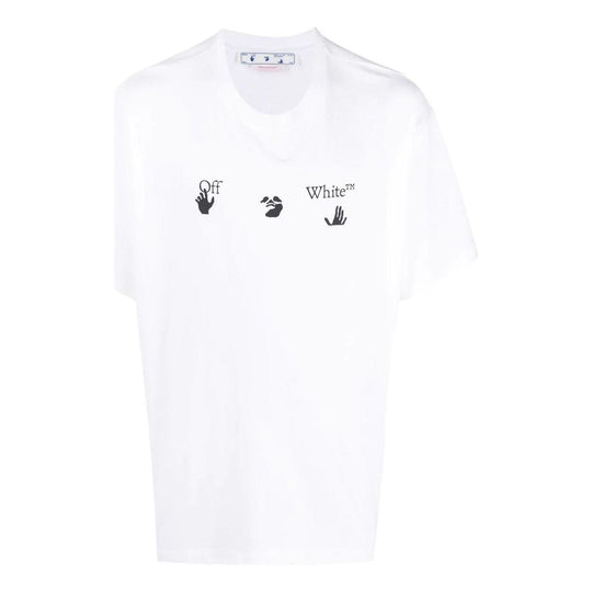 Off-White SS22 Logo Printing Short Sleeve Loose Fit White T-Shirt OMAA038C99JER0070110