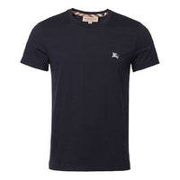 Burberry Logo Round Neck Short Sleeve Navy Blue 80038291