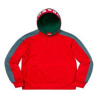 Supreme FW18 Paneled Hooded Sweatshirt Red Unisex SUP-FW18-772