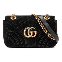 (WMNS) Gucci GG Marmont ClassicG Crossbody Bag Single Shoulder Bag Black 446744-K4D2T-1000