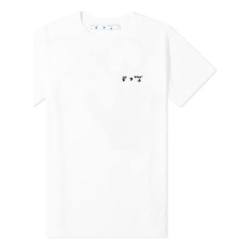 Off-White SS21 Logo Round Neck Short Sleeve White OMAA027R21JER0010110