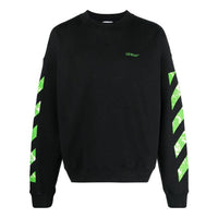 Off-White Diag Stripe Cotton Sweatshirt 'Black' OMBA054F23FLE0081050