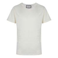 Men's Gucci Round Neck Cotton Tops Short Sleeve T-Shirt Creamy White 493117-X3185-9247