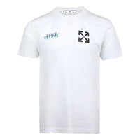 Men's Off-White SS22 Chest Classic Arrow Alphabet Printing Short Sleeve White T-Shirt OMAA027S22JER0150110