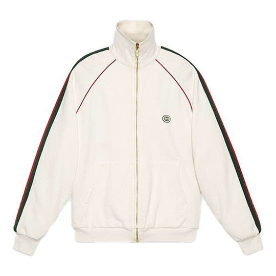 Gucci Ribbon Knitted Zip Sweatshirt For Men White 625405-XJCOE-9146