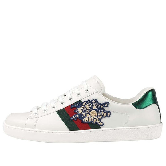 Gucci Ace Piggy Embroidered Shoes/Sneakers White 552868-DOPE0-9064