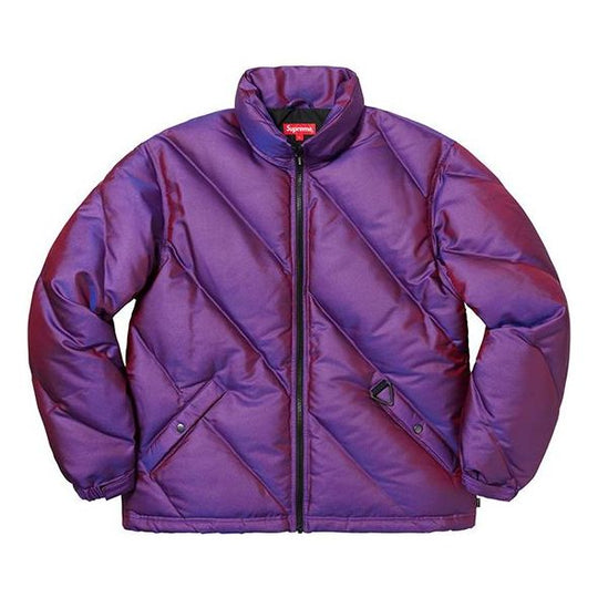 Supreme FW19 Week 11 Iridescent Puffy Jacket Purple SUP-FW19-962