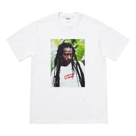 Supreme SS19 Buju Banton Tee Reggae Character Printing Short Sleeve Unisex White SUP-SS19-10479