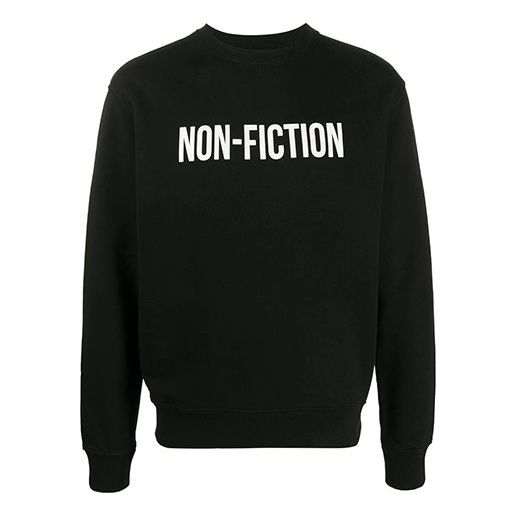 Off-White FW20 Non-Fiction Printing Pullover Men Black OMBA025E20FLE0071001