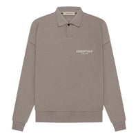 Fear of God Essentials SS22 Long Sleeve Polo Desert Taupe FOG-SS22-889