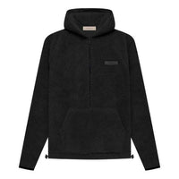 Fear of God Essentials SS22 Polar Fleece Half Zip Hoodie 'Iron' FOG-SS22-396