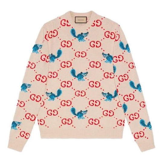 Gucci x Freya Hartas GG Animal Wool Sweater 'Ivory' 661836-XKBXX-9275