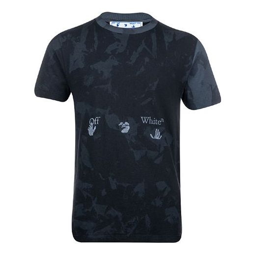 Off-White Tie Dye T-Shirt 'Black/Grey' OMAA038R21JER0141009