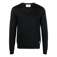 Gucci Wool Sweater With Horsebit Intarsia 'Black' 730974-XKCOR-1000