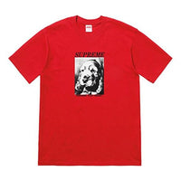 Supreme FW18 Remember Tee Red Puppy Sketch Printing Short Sleeve Unisex SUP-FW18-448