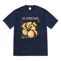 Supreme FW18 Still Life Tee Navy Printing Short Sleeve Unisex Navy Blue SUP-FW18-019