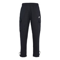 Men's Nike Sportswear Solid Color Logo Woven Cargo Casual Long Pants/Trousers Black DN4361-010