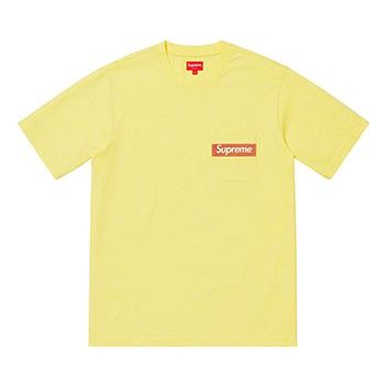 Supreme SS19 Mesh Stripe Pocket Yellow Tee SUP-SS19-641