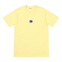 Supreme FW18 Bottle Cap Tee Pale Yellow Logo Tee SUP-FW18-032