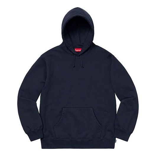 Supreme FW19 Week 12 Rhinestone Script Hooded Sweatshirt Navy SUP-FW19-1014